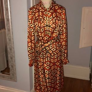NWT Tory Burch Roma belted shirtdress 100% silk